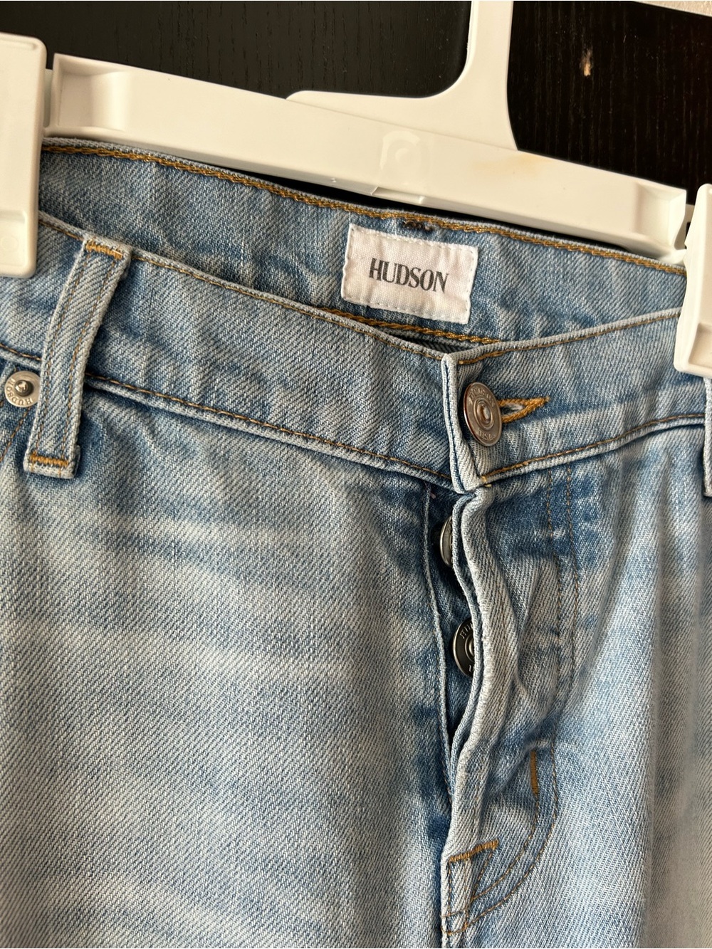 Hudson Jeans Light Blue, Riley Crop Relaxed Straight, 28
